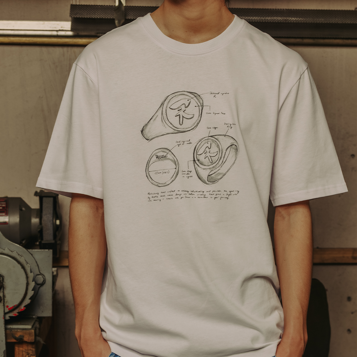 Ring tee (White)