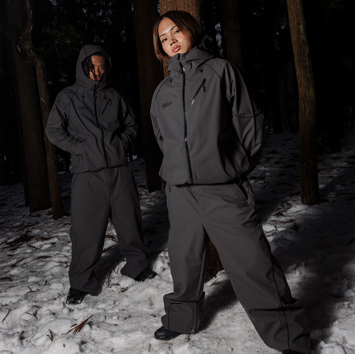 Baggy Track Snowpants (Charcoal)