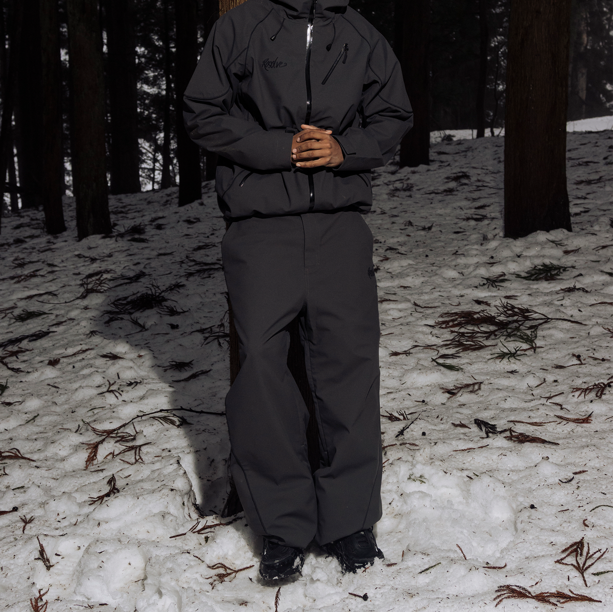 Baggy Track Snowpants (Charcoal)